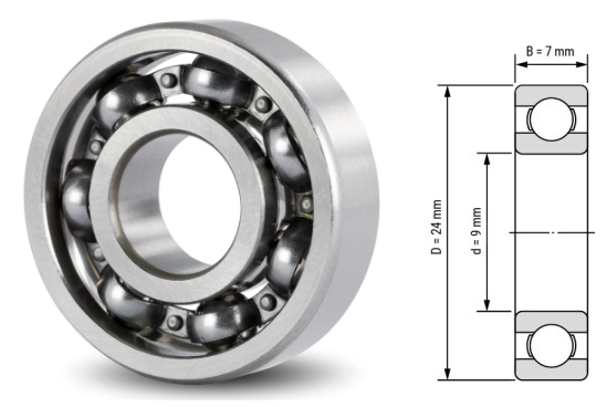 609, 609Z, 609ZZ, 609RS, 609-2RS Ball Bearings 9x24x7mm – Full Series Deep Groove Bearings for Motors & Machinery