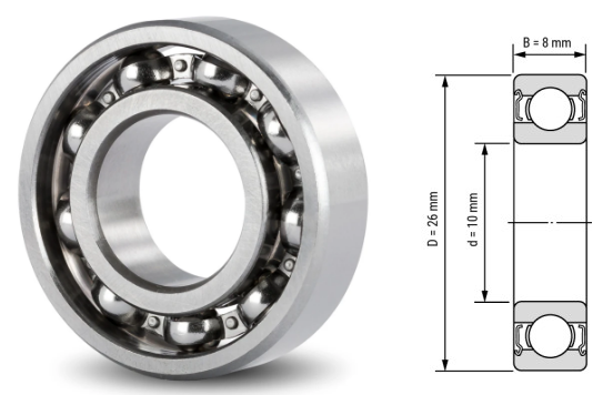 6000, 6000Z, 6000ZZ, 6000RS, 6000-2RS Ball Bearings 10x26x8mm – Full Series Deep Groove Bearings for Motors & Equipment