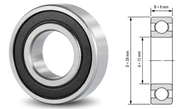 6001, 6001Z, 6001ZZ, 6001RS, 6001-2RS Ball Bearings 12x28x8mm – Full Series Deep Groove Bearings for Motors & Equipment