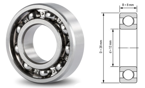 6001, 6001Z, 6001ZZ, 6001RS, 6001-2RS Ball Bearings 12x28x8mm – Full Series Deep Groove Bearings for Motors & Equipment