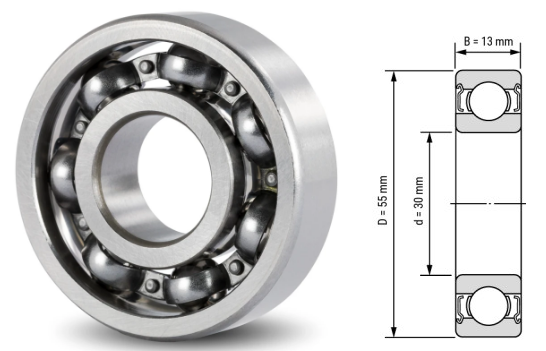6006, 6006Z, 6006ZZ, 6006RS, 6006-2RS Ball Bearings 30x55x13mm – Full Series Deep Groove Bearings for Motors & Machinery
