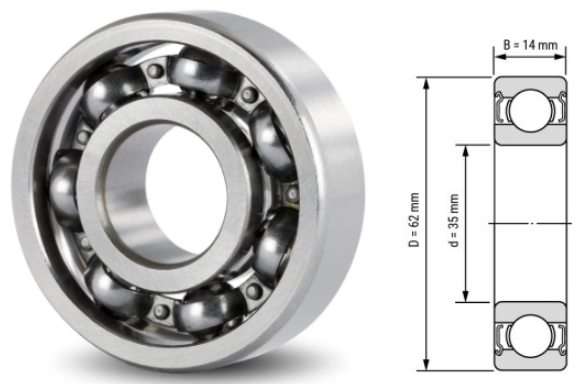 6007, 6007Z, 6007ZZ, 6007RS, 6007-2RS Ball Bearings 35x62x14mm – Full Series Deep Groove Bearings for Motors & Machinery