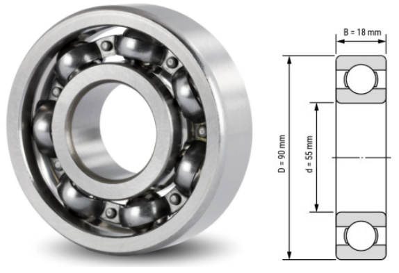 6011, 6011Z, 6011ZZ, 6011RS, 6011-2RS Ball Bearings 55x90x18mm – Full Series Deep Groove Bearings for Motors & Machinery