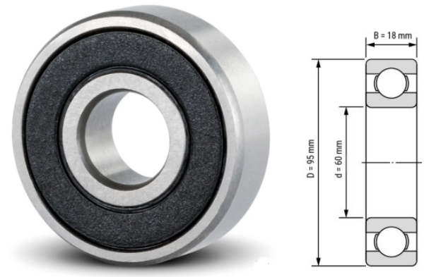 6012, 6012Z, 6012ZZ, 6012RS, 6012-2RS Ball Bearings 60x95x18mm – Full Series Deep Groove Bearings for Motors & Machinery