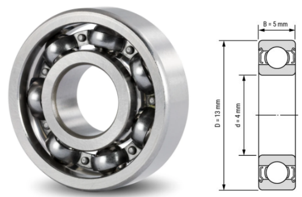 624, 624Z, 624ZZ, 624RS, 624-2RS Ball Bearings 4x13x5mm – Full Series Deep Groove Bearings for Industrial & Mechanical Applications