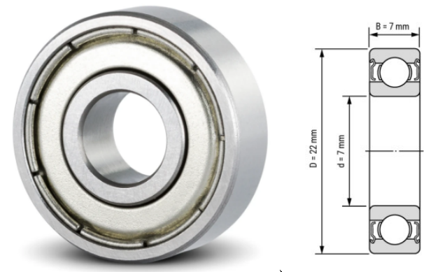 627, 627Z, 627ZZ, 627RS, 627-2RS Ball Bearings 7x22x7mm – Full Series Deep Groove Bearings for Industrial & Mechanical Equipment