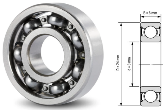 628, 628Z, 628ZZ, 628RS, 628-2RS Ball Bearings 8x24x8mm – Full Series Deep Groove Bearings for Industrial & Mechanical Applications