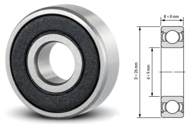 629, 629Z, 629ZZ, 629RS, 629-2RS Ball Bearings 9x26x8mm – Full Series Deep Groove Bearings for Industrial & Mechanical Equipment