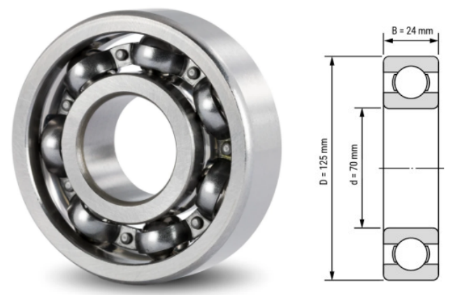 6214, 6214Z, 6214ZZ, 6214RS, 6214-2RS Ball Bearings 70x125x24mm – Deep Groove Bearings for Industrial & Mechanical Applications