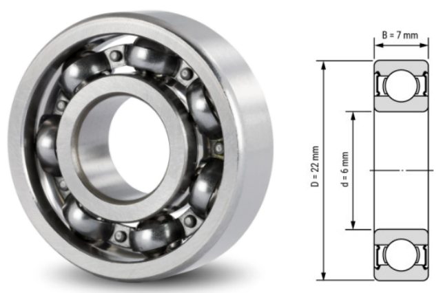 636, 636Z, 636ZZ, 636RS, 636-2RS Ball Bearings 6x22x7mm – Deep Groove Bearings for Industrial & Mechanical Equipment