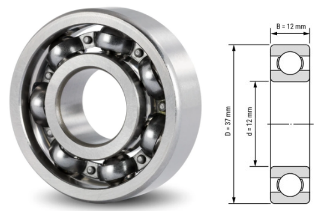 6301, 6301Z, 6301ZZ, 6301RS, 6301-2RS Ball Bearings 12x37x12mm – Deep Groove Ball Bearings for Industrial & Mechanical Applications