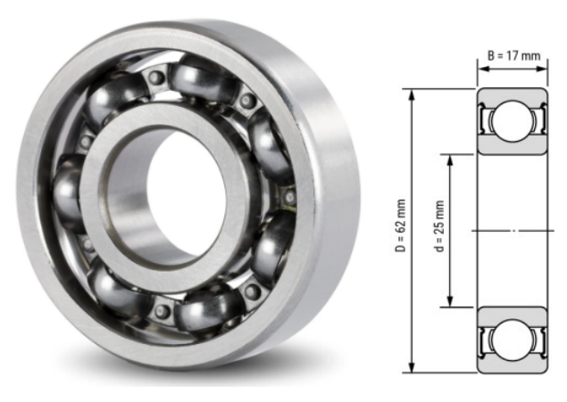 6305, 6305Z, 6305ZZ, 6305RS, 6305-2RS Ball Bearings 25x62x17mm – Deep Groove Ball Bearings for Industrial & Mechanical Applications