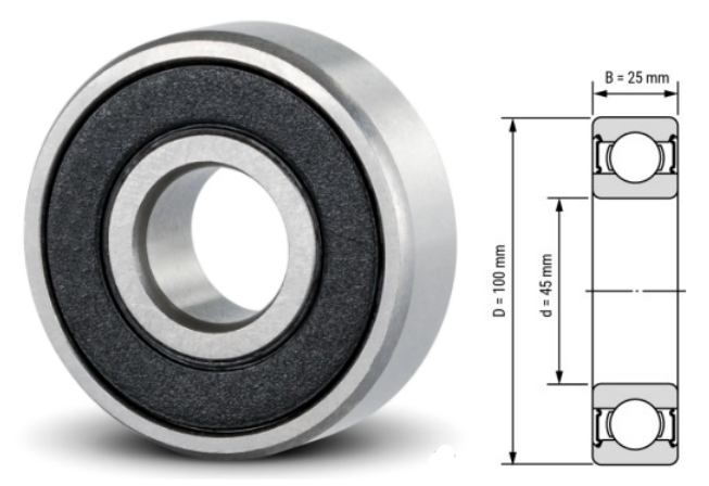 6309, 6309Z, 6309ZZ, 6309RS, 6309-2RS Ball Bearings 45x100x25mm – Deep Groove Ball Bearings for Industrial & Mechanical Applications