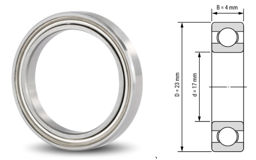 6703, 6703Z, 6703ZZ, 6703RS, 6703-2RS Ball Bearings 17x23x4mm – Miniature Deep Groove Ball Bearings for High-Speed & Precision Mechanical Applications