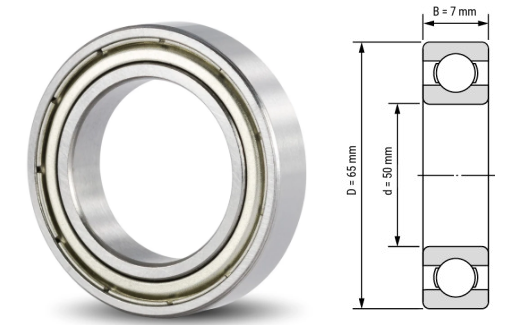 6810, 6810Z, 6810ZZ, 6810RS, 6810-2RS Ball Bearings 50x65x7mm – Heavy-Duty Deep Groove Ball Bearings for High-Speed Industrial & Mechanical Applications