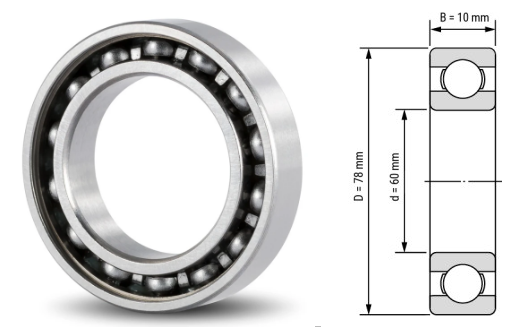 6812, 6812Z, 6812ZZ, 6812RS, 6812-2RS Ball Bearings 60x78x10mm – Heavy-Duty Deep Groove Ball Bearings for High-Speed Industrial & Mechanical Applications