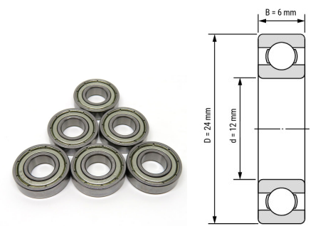 6901, 6901Z, 6901ZZ, 6901RS, 6901-2RS Miniature Ball Bearings 12x24x6mm – Compact Deep Groove Bearings for High-Speed Precision & Light-Duty Mechanical Systems