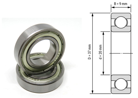 6904, 6904Z, 6904ZZ, 6904RS, 6904-2RS Deep Groove Ball Bearings 20x37x9mm – Precision Bearings for High-Speed & Medium-Duty Mechanical Applications