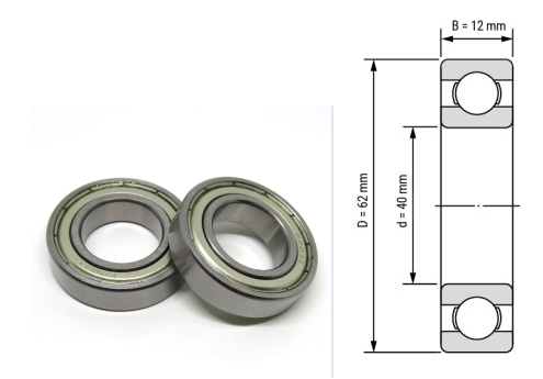 6908, 6908Z, 6908ZZ, 6908RS, 6908-2RS Deep Groove Ball Bearings 40x62x12mm – Heavy-Duty Precision Bearings for High-Speed Industrial & Mechanical Systems
