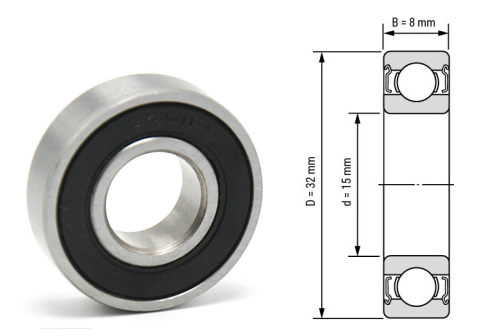 16002, 16002Z, 16002ZZ, 16002RS, 16002-2RS Deep Groove Ball Bearings 15x32x8mm – Thin-Section Precision Bearings for Small Motors, Power Tools, Appliances & Office Equipment