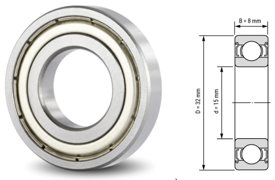 16002, 16002Z, 16002ZZ, 16002RS, 16002-2RS Deep Groove Ball Bearings 15x32x8mm – Thin-Section Precision Bearings for Small Motors, Power Tools, Appliances & Office Equipment