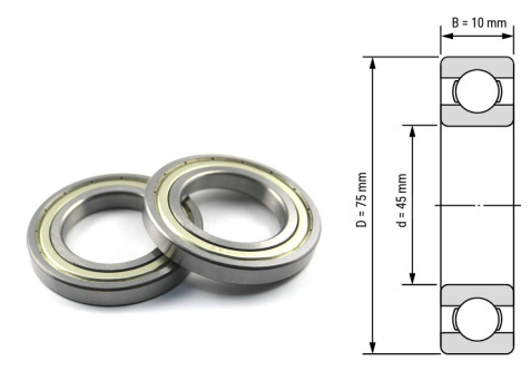 16009, 16009Z, 16009ZZ, 16009RS, 16009-2RS Deep Groove Ball Bearings 45x75x10mm – Thin-Section Precision Bearings for Motors, Industrial Fans, Pumps & Heavy-Duty Appliances