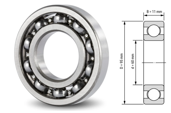 16012, 16012Z, 16012ZZ, 16012RS, 16012-2RS Deep Groove Ball Bearings 60x95x11mm – Thin-Section Precision Bearings for Industrial Motors, Heavy Fans, Pumps & Machinery