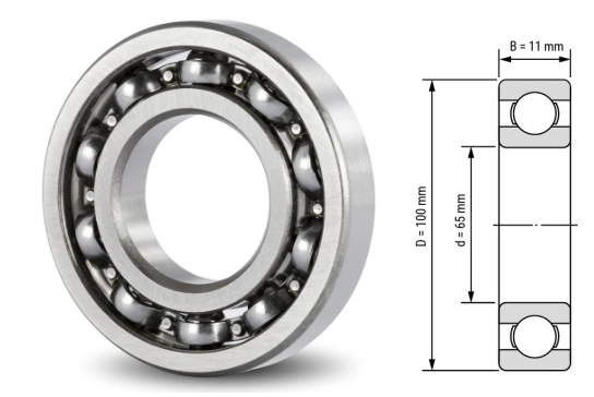 16013, 16013Z, 16013ZZ, 16013RS, 16013-2RS Deep Groove Ball Bearings 65x100x11mm – Thin-Section Precision Bearings for Industrial Motors, Heavy-Duty Fans, Pumps & Machinery