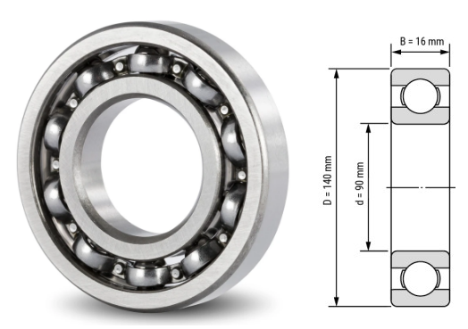 16018, 16018Z, 16018ZZ, 16018RS, 16018-2RS Deep Groove Ball Bearings 90x140x16mm – Thin-Section Precision Bearings for Industrial Motors, Heavy-Duty Fans, Pumps & Machinery