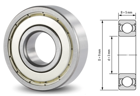 S603, S603Z, S603ZZ, S603RS, S603-2RS Stainless Steel Deep Groove Ball Bearings 3x9x5mm – Corrosion-Resistant Mini Bearings for Medical Devices, Food Machinery, Marine Equipment & Small Motors
