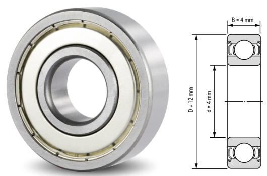 S604, S604Z, S604ZZ, S604RS, S604-2RS Stainless Steel Deep Groove Ball Bearings 4x12x4mm – Corrosion-Resistant Mini Bearings for Medical Equipment, Food Processing, Marine Applications & Small Motors
