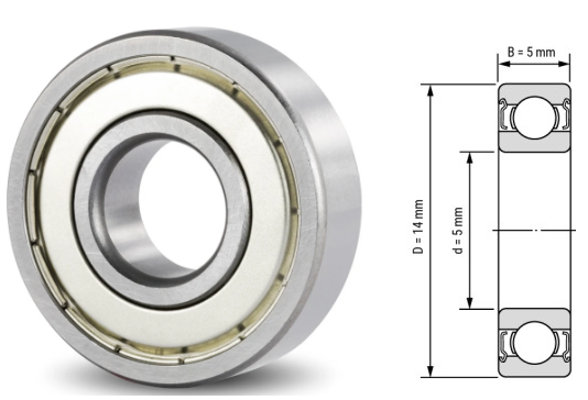 S605, S605Z, S605ZZ, S605RS, S605-2RS Stainless Steel Deep Groove Ball Bearings 5x14x5mm – Corrosion-Resistant Mini Bearings for Medical Devices, Food Machinery, Marine Equipment & Small Motors