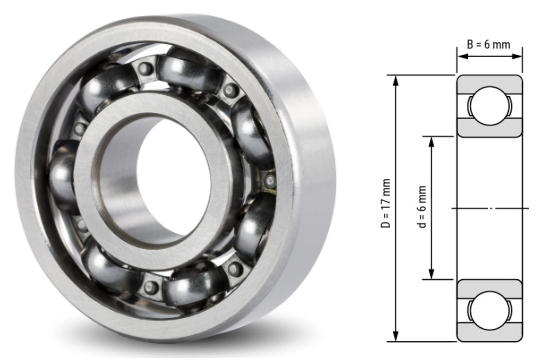 S606, S606Z, S606ZZ, S606RS, S606-2RS Stainless Steel Deep Groove Ball Bearings 6x17x6mm – Corrosion-Resistant Mini Bearings for Medical Equipment, Food Processing, Marine Applications & Small Motors
