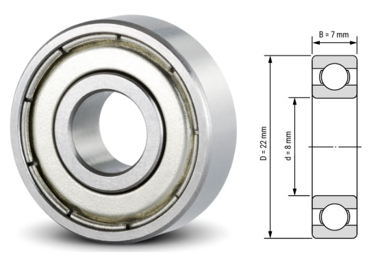 S608, S608Z, S608ZZ, S608RS, S608-2RS Stainless Steel Deep Groove Ball Bearings 8x22x7mm – Corrosion-Resistant Mini Bearings for Medical Devices, Food Machinery, Marine Equipment & Small Motors