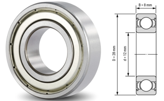 S6001, S6001Z, S6001ZZ, S6001RS, S6001-2RS Stainless Steel Deep Groove Ball Bearings 12x28x8mm – Corrosion-Resistant Mini Bearings for Medical Devices, Food Machinery, Marine Equipment & Small Motors